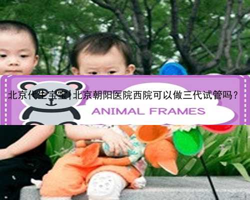 北京代生宝宝|北京朝阳医院西院可以做三代试管吗？